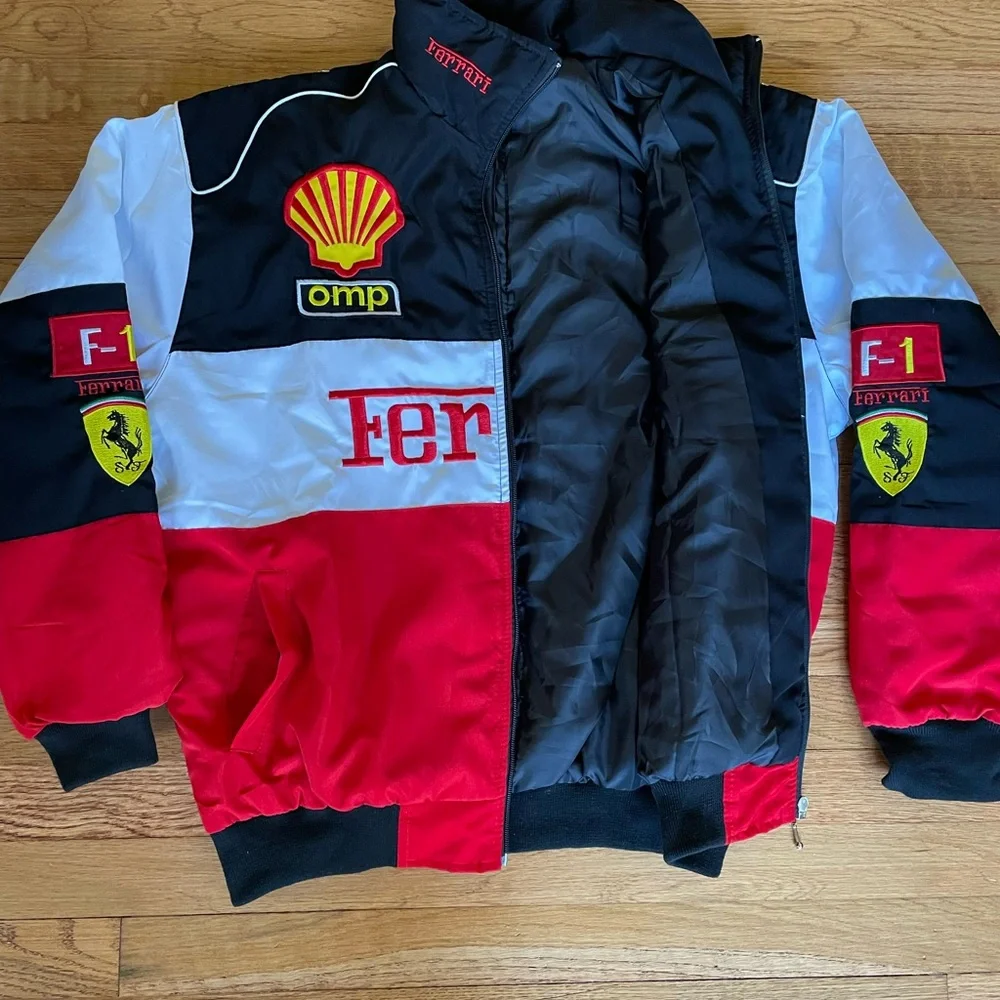 Formula 1 Ferrari Racing Jacket Men’s F1 Embroidered Retro Y2k Unisex - Picture 5 of 6